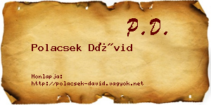 Polacsek Dávid névjegykártya
