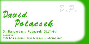 david polacsek business card